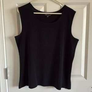 Ming Wang Size 0X Black Sleeveless Sweater